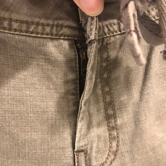 Free People Tie Waist Utility Shorts 4 gray beige - Picture 4 of 11